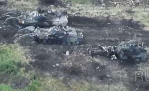 Warleaks 00175 Popalony sprzęt ukraiński (NATO) po nieudanej ofensywie.