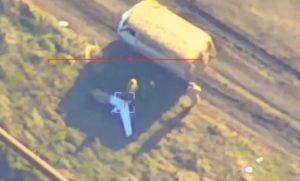 Warleaks 00818 Ukraiński HIMARS uderza w punkt startu rosyjskiego UAV ZALA