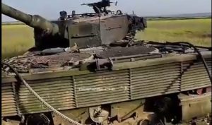 Warleaks 01029 Spalony Leopard 2 na Zaporożu
