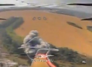 Warleaks 01993 Rosyjski dron leciał aby uderzyć w cel, lecz nie zdążył, bo ktoś inny go trafił