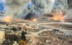 Warleaks 2549 Armia izraelska po cichu atakuje irańskie bazy w Damaszku. Tutaj bombardują bazę lotniczą Sar w Damaszku