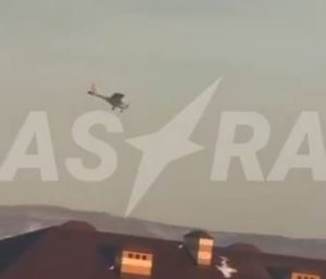 Warleaks 2593 Ukraiński dron uderza w budynek policji w Groznym (Rosja)