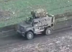 Warleaks 3056 International Maxx Pro uderzył w minę w kierunku Wremewskiego i został dobity