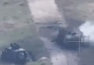 Warleaks 3162 Kierunek Kupyańsk, rejon Kondraszówki, rosyjskie miny wysadziły w powietrze transportery opancerzone M113 i T-64 Sił Zbrojnych Ukrainy